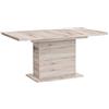 Forte NEWFACE Forte Calpe Tavolo da pranzo con estensione sincronizzata e un'inserto interno, in legno, rovere sabbia, 160 x 90 x 76,59 cm