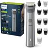 Philips Multigroom serie 5000, rasoio all-in-one, regolabarba e tagliacapelli da 10 pezzi per testa, barba, viso, corpo, naso e orecchie, 11 impostazioni di lunghezza, modello MG5917/15