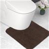 wyewye Tappetino da bagno in microfibra, tappetino da bagno super spesso 2 cm, super assorbente, 50 x 50 cm, a forma di U, caffè