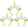 AYNKH 3 cerchietti per capelli alieni con tre occhi Toy Story Alien fascia occhi verdi fascia per bambini festa in maschera accessorio cosplay