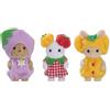 SYLVANIAN FAMILIES 5592 Baby Trio in Costumi vegetali