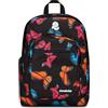 Invicta Zaino Scuola Jelek Fantasy Nero - Doppio Scomparto Super Capiente Con Tasca Porta PC/Tablet, Porta Borraccia e Organizer - Per Medie, Superiori e Viaggio, Ragazza