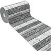 emmevi Tappeto Cucina Parquet Legno Listelli Shabby Chic Passatoia Antiscivolo Lavabile 52x110 Cm Grigio