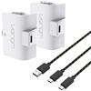 Venom High Capacity 1100mAh Rechargeable Battery Twin Pack - White (Xbox Series X & S/Xbox One)