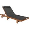 Outsunny Lettino Sdraio con Ruote e Schienale Regolabile su 4 Livelli, Sdraio da Giardino con Seduta Ampia Traspirante in Textilene 600g/m² e Poggiatesta, per Spiaggia, Piscina Giardino, Nero
