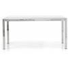 Mar.c.a. Design MAR.C.A DESIGN - Tavolo Allungabile Sala da Pranzo, Cucina o Salotto, Stile Moderno Piano in Cristallo e Struttura in Metallo Acciaio Cromato Lucido (Misura Chiuso 140x90 Aperto 190x90) Made in Italy