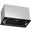 Klarstein Cappa Aspirante a Incasso 52cm, Cappa Cucina con Filtro, Cappa Aspirante Cucina in Alluminio, Cappa Incasso con Flusso d'Aria 466m³/h, Illuminazione LED, Timer, Cappa Aspirante Filtrante
