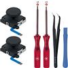 Tolesum Switch Joycon 3D Joystick Analogico Kit di Riparazione per NS Switch/Switch OLED Joy-Con/Switch Lite Controller con Strumenti di Riparazione-Nero