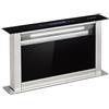 Klarstein Royal Flush Eco - Cappa Aspirante, 60cm, Efficienza Energetica A++, Flusso D'Aria: 576 M³/Ora, Bassa Rumorosità: 51dB, Touch-To-Slide, Acciaio Inox & Vetro, Cappa Da Cucina A Scomparsa, Led