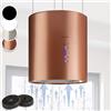 Klarstein Cappa Isola Sospesa per Cucina, LED, Flusso d'Aria 558m³/h, Candelabro, Filtri Antigrasso e Carboni Attivi, Sottopensile