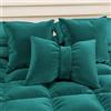PETTI Artigiani Italiani - Cuscini Divano in Velluto con Imbottitura, Copricuscini Camera da Letto, Cuscini Arredo con Cerniera Invisibile, Cuscini Velluto Ottanio Fiocco 1 Pezzo - 50x40 cm