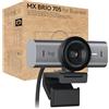 Logitech Webcam MX Brio 705 for Business 4K con Correzione Automatica della Luminosità, Ultra HD, Inquadratura Automatica, Show Mode, USB-C, Compatibile con Microsoft Teams, Zoom, Google Meet, Grafite