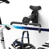 WELDUN Supporto da parete per bicicletta, pieghevole, distanza regolabile, con gancio per casco, per garage e interni