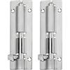 LIKERAINY Chiavistello Serratura per Cancello in Acciaio Inox 100 mm Bulloni di Scorrimento Blocco Bullone della Porta per Camera da Letto Bagno Capannone Giardino Servizi Igienici Argento 2 pezzi