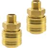 lyualma 2 Pezzi Raccordi Aria Compressa da 1/4 Connettori Femmina in Ottone Connettori Linea Aria per Collegamento ad Aria Compressa