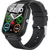 TOPsic Smartwatch Uomo Donna, 1.85 Orologio Smartwatch con 110+ modalità Sportive, IPX7 Impermeabile Smart Watch con Activity Tracker Contapassi/Cardiofrequenzimetro/Monitoraggio del Sonno, Nero