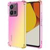 HONLEN Custodia per vivo Y35 / vivo Y22s Case, (6.58 Inches) Trasparente Sfumato TPU Silicone Progettata, 4 Angoli rinforzati Case
