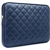RAINYEAR make life easier RAINYEAR 15 Pollici Custodia Protettiva per Laptop PC Sleeve Antiurto Impermeabile Caso Synthetic PU Leather Borsa Con Motivo a Diamante,Compatibile 15,4 MacBook Pro A1938 A1707 A1990,Blu Navy