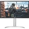 LG 27UP550-W - Monitor 4K UHD 27, pannello IPS: 3840x2160, 300cd/m², 1000:1, HDR10, DCI-P3 >98%, ingressi: HDMI x2, DP x1, USB-Cx1, connettività universale, inclinazione regolabile, colore bianco
