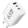 Generico Caricabatterie 65W Universale 3 Porte Usb-C, Pd, Usb-A per Iphone Android/Xiaomi Turbo Charge QC 3.0 Caricatore Rapido Multiplo Spina di Ricarica USB per iPhone 15 14 13 12 11 XR 8 7, Samsung