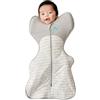 Love To Dream Swaddle UP, taglia media 6-8,5 kg - Bianco | Vestibilità aderente, favorisce un sonno sano | 2,5 Tog per autunno e inverno (16-20°C) | Cotone e doppia cerniera