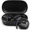 JLab JBuds Open Sport Earbuds - Cuffie Wireless Open Ear, Auricolari Sportivi con Ganci per Orecchie, 26 Ore di Autonomia, Ideali per la Corsa, IP55 Resistenti al Sudore, Bluetooth Multipoint, Nero