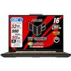 ASUS TUF Notebook Gaming, CPU Intel Core i7 13650HX 14 Core fino a 4,9 GHz, RAM 32 Gb DDR5, NVIDIA GeForce RTX 4050, SSD NVMe 512 GB, Display 16" FullHD+ 165Hz, Win 11 - Pronto all'Uso