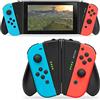NiTHO Impugnatura V-Grip Compatibile con Switch Joy-con, Presa a Forma di V Accessori di Gioco per Joy-Con Estensori con LED Indicatori, Come Maniglia Della console o Joy-Grip - Nero