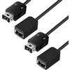 AXFEE 2 Pezzi Cavo di prolunga Compatibilità con Nintendo NES NES Classic Mini Gamepad, per Wii Remote e WII Nunchuck Joystick, Nero- 3M