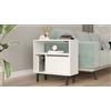 Hanah Home Elegante tabella laterale, 60 x 60 x 25,5 cm, 100% melamina, spessore 18 mm, leghe in metallo durevoli, perfette per gli spazi moderni