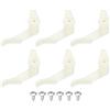 PATIKIL 3,5mm Lampada Paralume Clip per Soffitto Lampade, 6 Coppia Fisso Fibbia Luce Apparecchio Accessori ABS Plastica Bianco