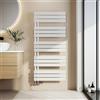 EMKE Scaldasalviette termoarredo, con Attacco Laterale, 1320x600 mm, Radiatore da Bagno, Scaldasalviette per Asciugamani ad Acqua Calda,Porta Asciugamani, Scaldasalviette, Colore Bianco, 798 Watt