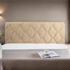 DOSYCOVUR Cuscini Testata Letto Matrimoniale Imbottiti Copri Testiera Elasticizzato In Velluto Protezione Comoda Per Letto Matrimoniale Single King Double,Camel,180cm