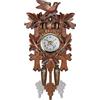 EIOLWJIEO Orologio a Campana con Ora degli Uccelli di Facile Lettura, melodioso promemoria del Tempo, Orologio a cucù Tradizionale in Legno, Stile Chalet della Foresta Nera, CM303