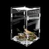 Godneei Terrario Rettili 12 x 12 x 20 cm, Scatola di Alimentazione per Insetti e Rettile, Terrario in Acrilico Trasparente