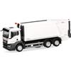 herpa Camion MAN TGS NN compattatore rifiuti FAUN VARIOPRESS, bianco, modello in scala 1:87, da collezione, Made in Germany, plastica