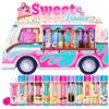 Beauty4Britain Set di 12 balsami per labbra per bambini con cera d'api e olio di cocco incolori per ragazze e ragazzi (1 unità (Confezione da 12), Sweet Treats)
