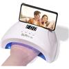 SQUADO Lampada UV LED Per Smalto, 48W, 4 Impostazioni Timer, Sensore Automatico, Con Supporto Per Telefono, 30 Perline Disegni Nail Art