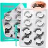 AMZGIRL LASH AMZGlRL - Ciglia autoadesive senza colla, 4 paia di ciglia autoadesive riutilizzabili, resistenti all'acqua con pinzette per estensione delle ciglia a casa di AMZGlRL (4 tipi D-Mix 8-17 mm)