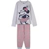 CERDÁ LIFE'S LITTLE MOMENTS Pigiama Invernale di Minnie Mouse, 100% in Cotone con Maglia a Maniche Lunghe e Pantalone Lungo Set, Grigio, 10 Anni Bambine e Ragazze