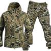 Generic Set di tuta da combattimento impermeabile, giacca tattica da uomo, pantaloni e giacca tattica militare, in softshell, uniforme mimetica, ideale per attività all'aperto