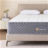 Hiepunos Materasso 90 x 200 cm, spessore 22 cm, materasso a molle insacchettate in memoria di forma, 7 zone di comfort medio solido, traspirante, ibrido materasso per letto per adulti e bambini
