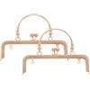 QUARKZMAN 2pz Telaio Borsa in Metallo, 20cm retrò Rettangolare Chiusura Click Clac per Borse per Creazione Borsa Manico Borsellino Borsa Busta Ricambi Ferramenta Telaio (Oro Chiaro)