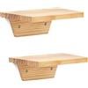 NIUBEST Piccoli ripiani galleggianti, mensola per altoparlanti, mensola trapezoidale da parete per lampada da tavolo e piante, bordi decorativi in legno chic per soggiorno, camera da letto, cucina