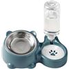 Generisch Set di ciotole per acqua, doppie per cani e gatti con distributore d'acqua, dispenser per cibo per animali domestici, mangiatoia