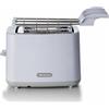 Ariete Tostapane Breakfast 147, Tostiera con 7 Livelli di Doratura, Espulsione Automatica, Vassoio Raccoglibriciole Estraibile, Pulsante Stop, Pinze in Acciaio Inox Incluse, 760W, Bianco
