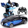HOTUT Polizia Macchina Telecomandata Transform Giocattoli, Auto Robot Trasformabile con Batteria Ricaricabile 360° Rotazione, Macchina Radiocomandata 2.4GHz RC Cars Auto Telecomando Regalo per Bambini