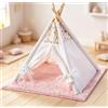 Minamzee Tenda da campeggio per casa delle bambole in scala 1:12, 1 set mini tenda in pizzo rosa con tappeto, accessori per mobili da esterno in miniatura per camera da letto, patio e giardino