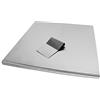 INOXLM lavorazioni inox INOXLM BOX 2 PEZZI Tagliere/Spianatoia con tarocco/spatola in Acciaio Inox Varie Misure per Cucina per Bar per Ristorante (70x50 Piega 2 cm)