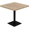 vidaXL Tavolo Bistrot MDF e Acciaio Quadrato 80x80x75 cm Rovere Bistrò Esterni